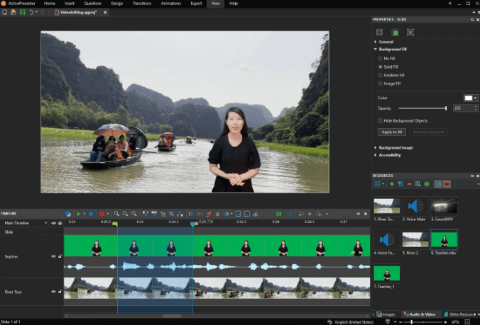 ActivePresenter video editing software