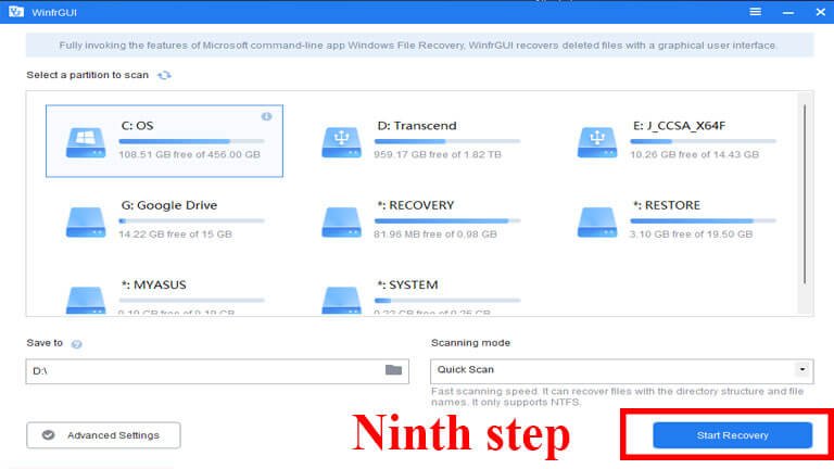 WinfrGUI Software download Ninth step